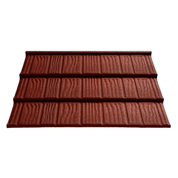 DAMUS Building Solutions - Wood Stone Coated Tile Metal Roofing Sheets (stacked)